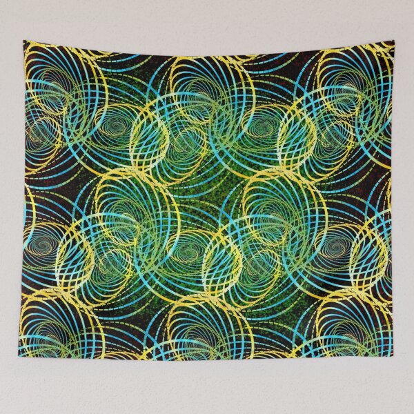 Item preview, Fondo abstracto de líneas onduladas curvas de neón ultravioleta multicolor designed and sold by BeInTouch.