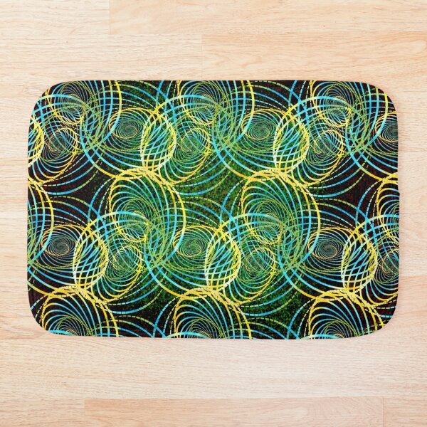 Item preview, Multicolored ultraviolet neon curved wavy lines abstract background designed and sold by BeInTouch.