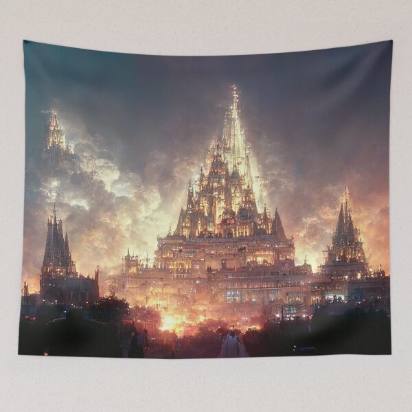 Item preview, Glowing Futuristic Gothic Cathedral designed and sold by Jacob Montanez.