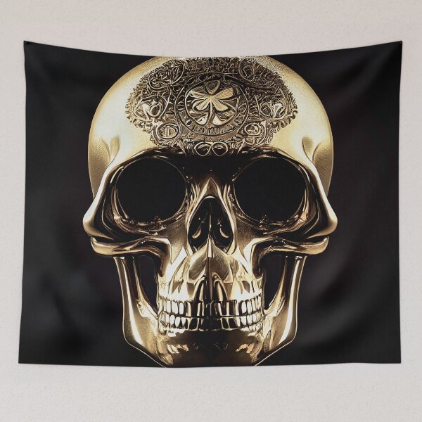 Item preview, a golden scull designed and sold by Aliveforfun.