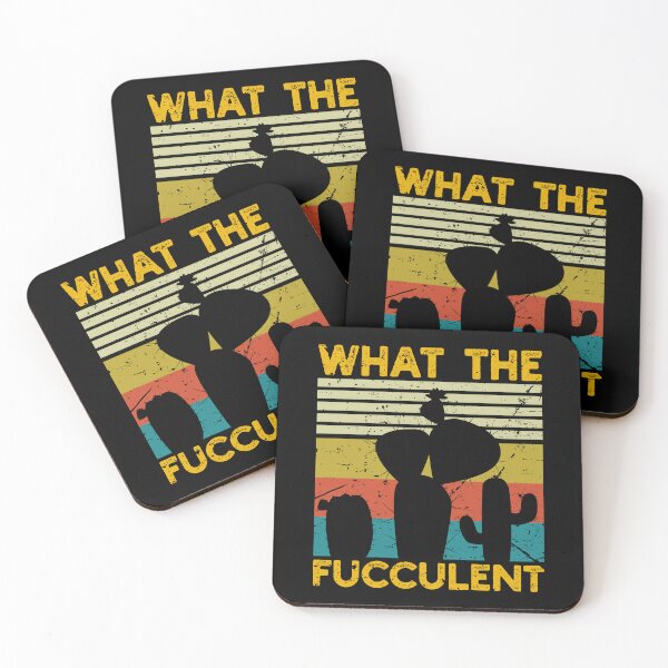 Item preview, What The Fucculent Funny Cactus Pun Distressed designed and sold by designandclouds.