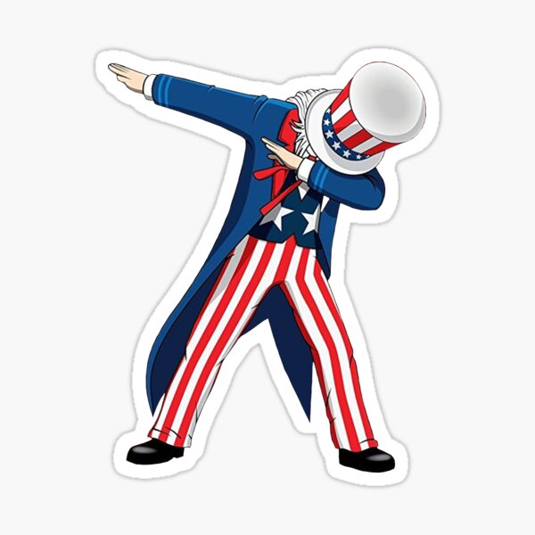 Uncle Sam Dab Stickers for Sale