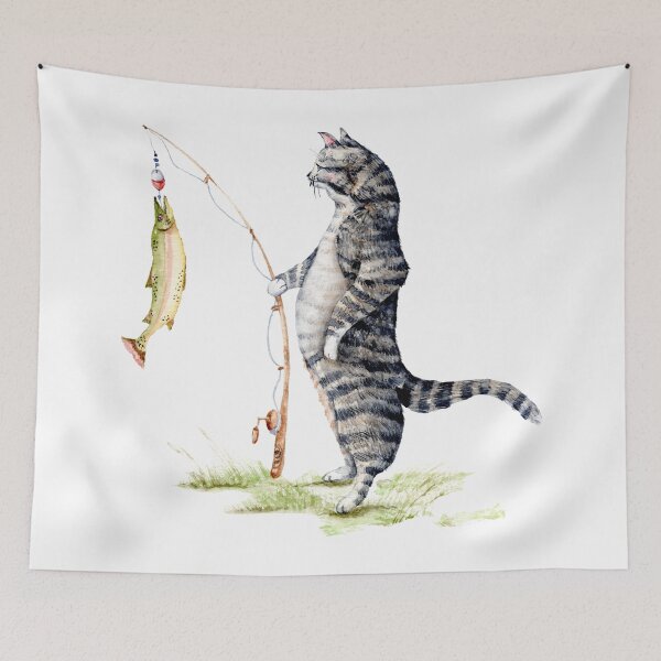 Item preview, Cat Fishing designed and sold by Goosi Art.