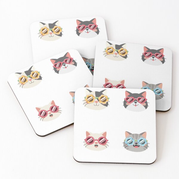Item preview, Funny cat face with funky glasses designed and sold by GamersLands.