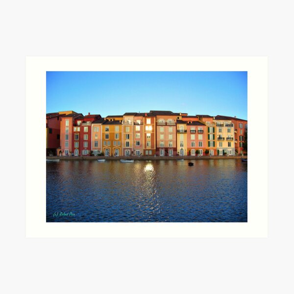Sunset in Portofino Bay Art Print