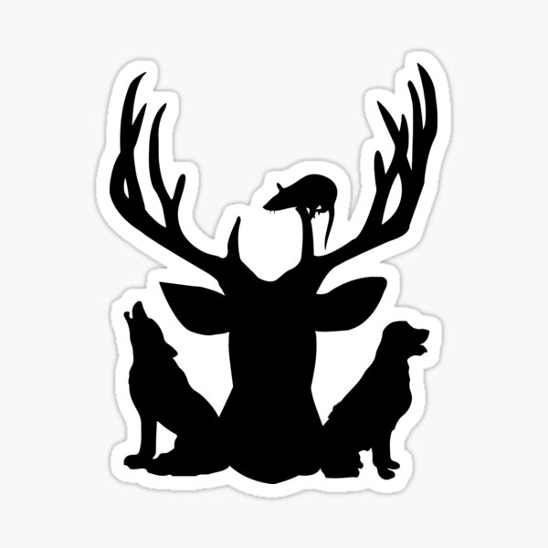 Four Friends Stickers Redbubble - firelords antlers roblox