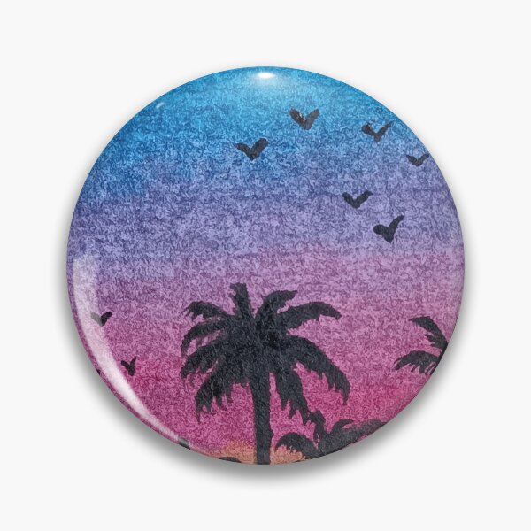 Item preview, Palm trees on the beach a sunset view designed and sold by Infinitysplash.
