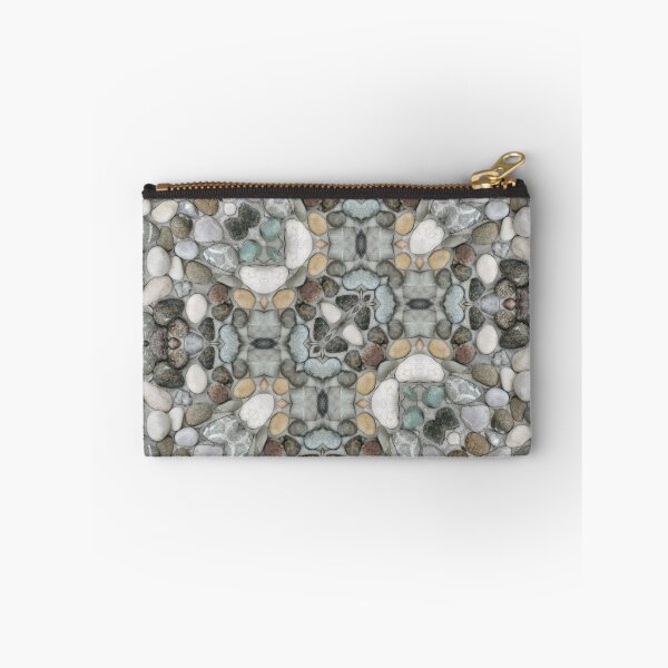 Item preview, square format repeating mosaic design from naturally coloured beach pebbles designed and sold by mister-john.