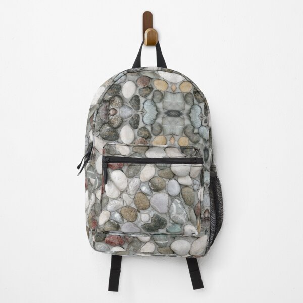 Item preview, square format repeating mosaic design from naturally coloured beach pebbles designed and sold by mister-john.