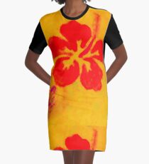 Pila Fashion Design - Hibiscus Graphic T-Shirt Dress