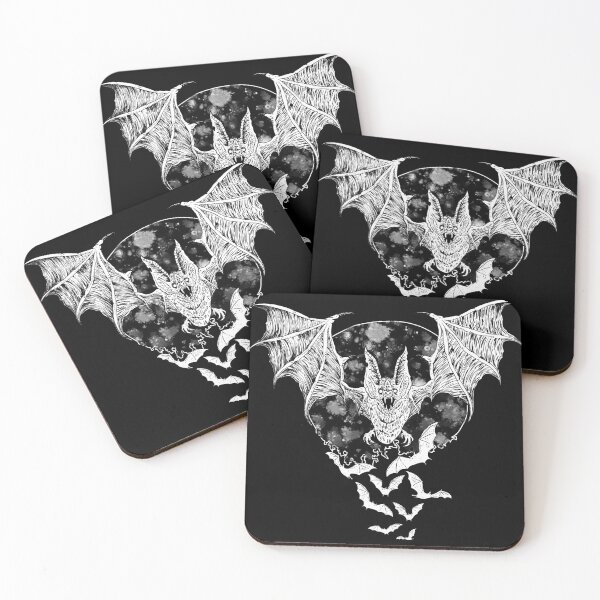 Item preview, Vampire Bat and Moon designed and sold by MysticMoonVibes.