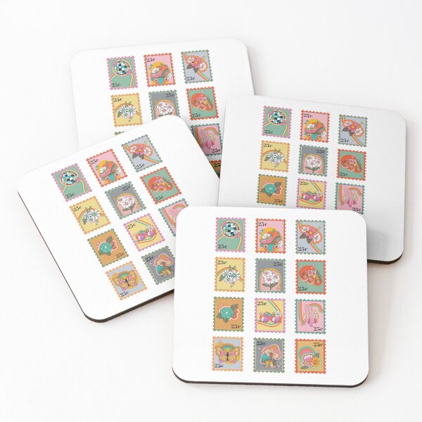Item preview, 70s stamp set  designed and sold by teaandcraft.