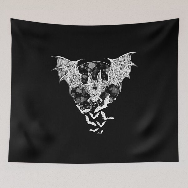 Item preview, Vampire Bat and Moon designed and sold by MysticMoonVibes.