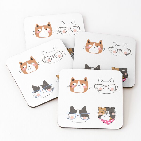 Item preview, Funny cat face with funky glasses designed and sold by GamersLands.