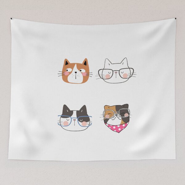 Item preview, Funny cat face with funky glasses designed and sold by GamersLands.