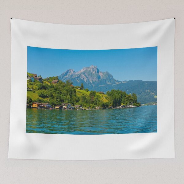 Item preview, Mountain Peak Pilatus and Lake Lucerne in a Sunny Summer Day in Lucerne designed and sold by Mats Silvan.