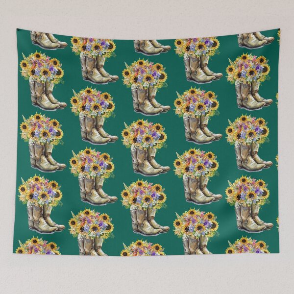 Item preview, Cowboy Boots Cowgirl Boots Sunflowers   designed and sold by KellyJorda.