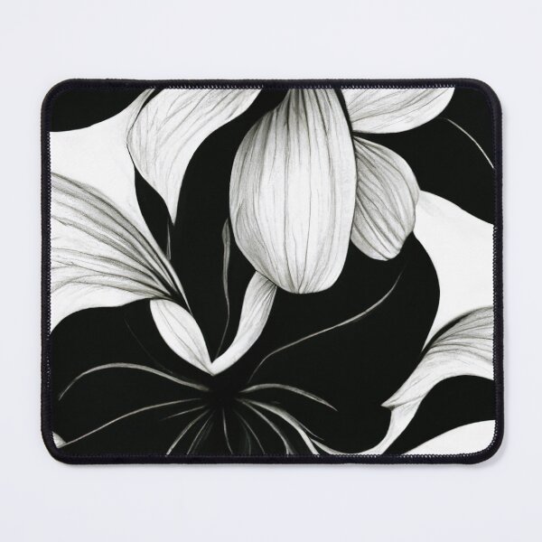 Item preview, floral design in black and white designed and sold by Aliveforfun.