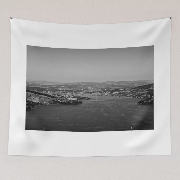 Item preview, Aerial View over City of Lucerne and Lake Lucerne and Mountain in Lucerne designed and sold by Mats Silvan.