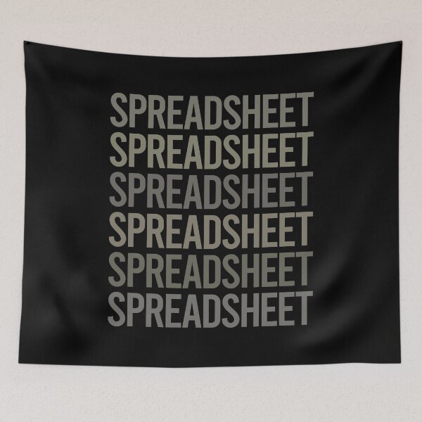 Item preview, Gray Text Art Spreadsheet Spreadsheets designed and sold by TartSpiderWeb.