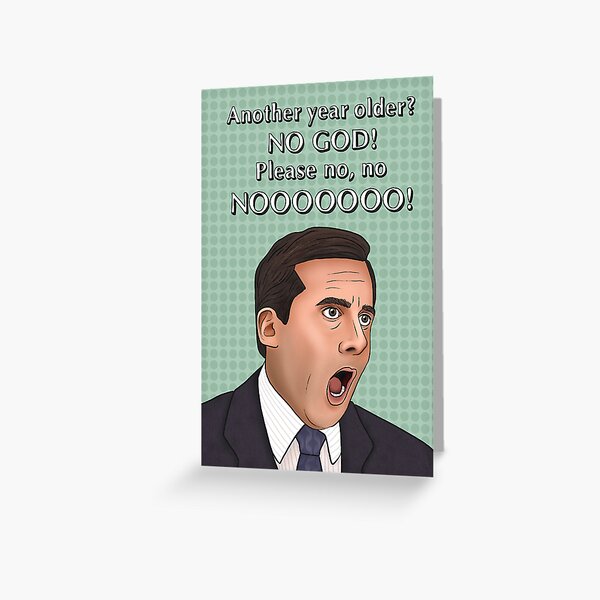 Item preview, Michael Scott another year older birthday card designed and sold by Swish & Scribble.