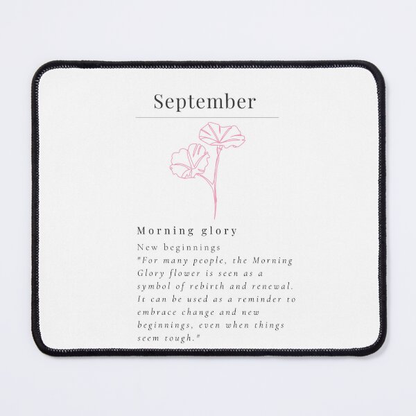 Item preview, Minimalistic Birth flower September Morning glory flower meaning New beginnings designed and sold by StarsRainDown.