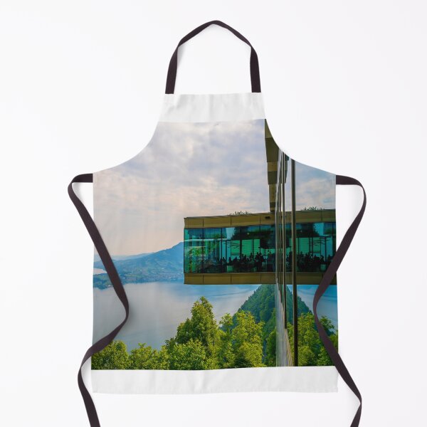 Item preview, Hotel Five Stars Bürgenstock Reflected in the Facade over Lake Lucerne and Mountain in Sunny Day designed and sold by Mats Silvan.