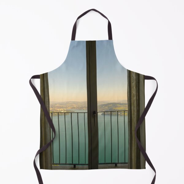 Item preview, Window View with Balcony over Lake Lucerne and City of Lucerne with Mountain designed and sold by Mats Silvan.