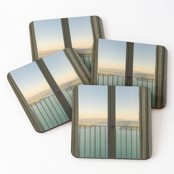 Item preview, Window View with Balcony over Lake Lucerne and City of Lucerne with Mountain designed and sold by Mats Silvan.