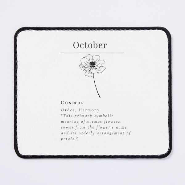 Item preview, Minimalistic Birth flower October Cosmos flower meaning Order and Harmony designed and sold by StarsRainDown.