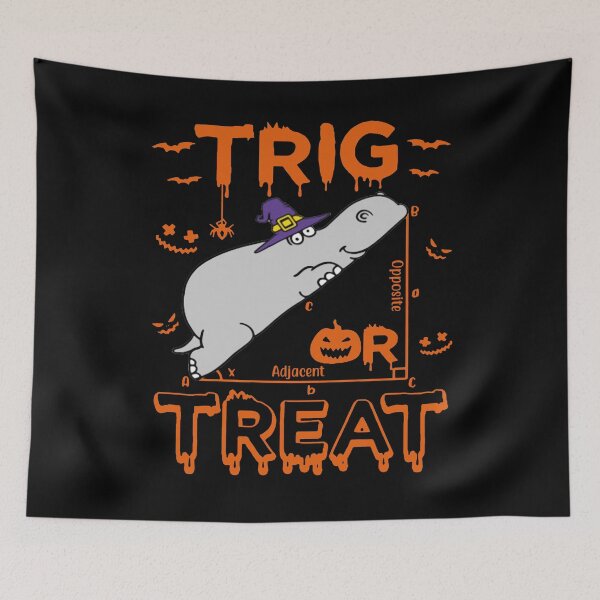 Item preview, Trig or treat math halloween teacher funny ghost designed and sold by beckadamr.