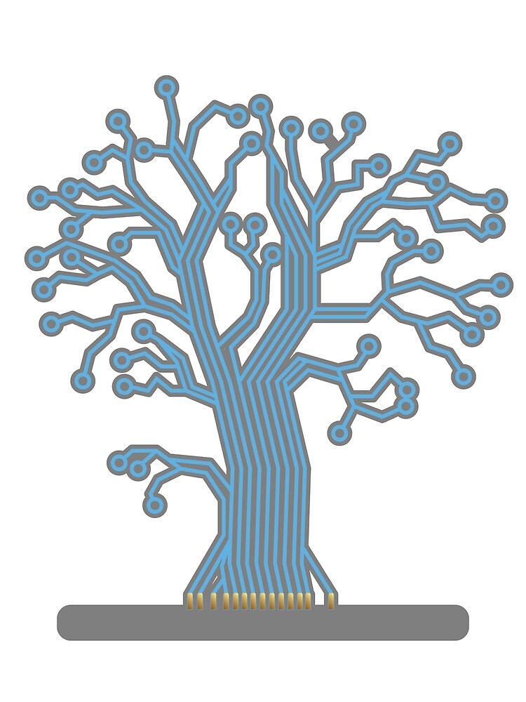 "Tree made up of circuits" by graphicgeoff Redbubble