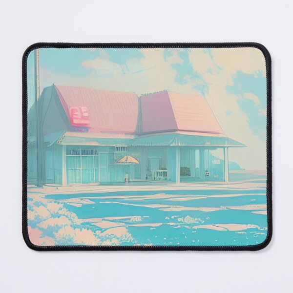 Item preview, 90s Nostalgia Retro Vaporwave Fantasy Futuristic Retro Landscape Illustration designed and sold by S Y N T H R E A L M.