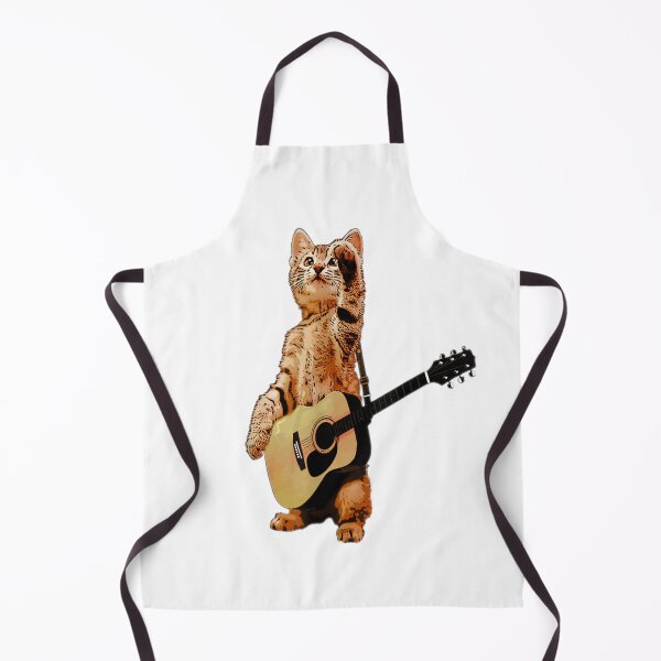 Item preview, cat playing acoustic guitar cool musician guitarist designed and sold by kapokohaneenu.