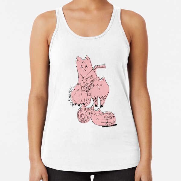 Happy kitties Happy cats Racerback Tank Top