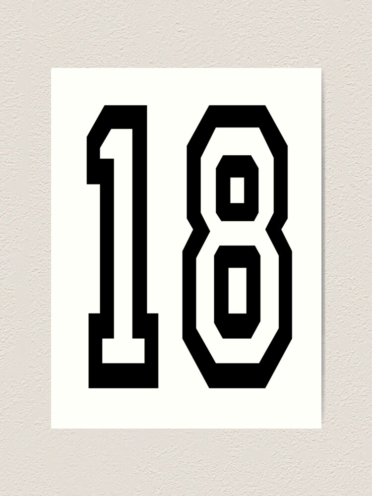 number 18 team sports 18th eighteen eighteenth one