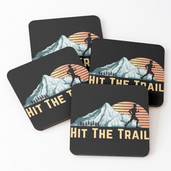 Item preview, Hit The Trail Vintage Mountain Runner Retro Trail Running  designed and sold by Eloiburer809.