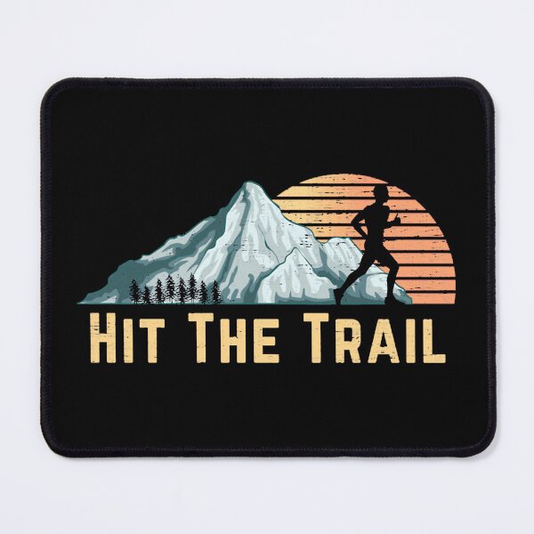 Item preview, Hit The Trail Vintage Mountain Runner Retro Trail Running  designed and sold by Eloiburer809.