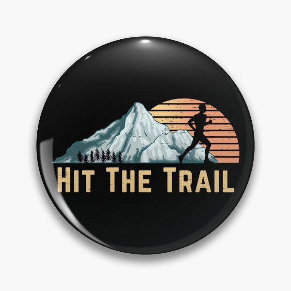 Item preview, Hit The Trail Vintage Mountain Runner Retro Trail Running  designed and sold by Eloiburer809.