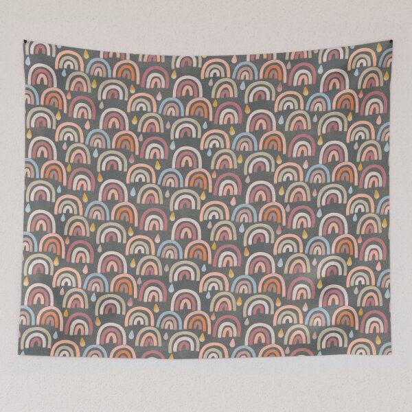 Item preview, Pastel watercolor rainbow dark  designed and sold by vianahline.