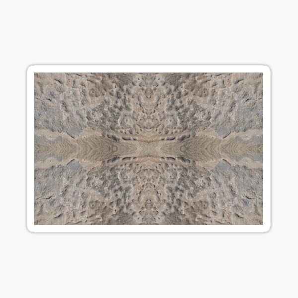 Stone texture meets symmetry. Abstract rockscape 2 Sticker
