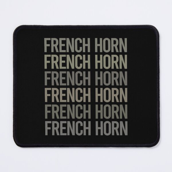 Item preview, Gray Text Art French Horn designed and sold by TartSpiderWeb.