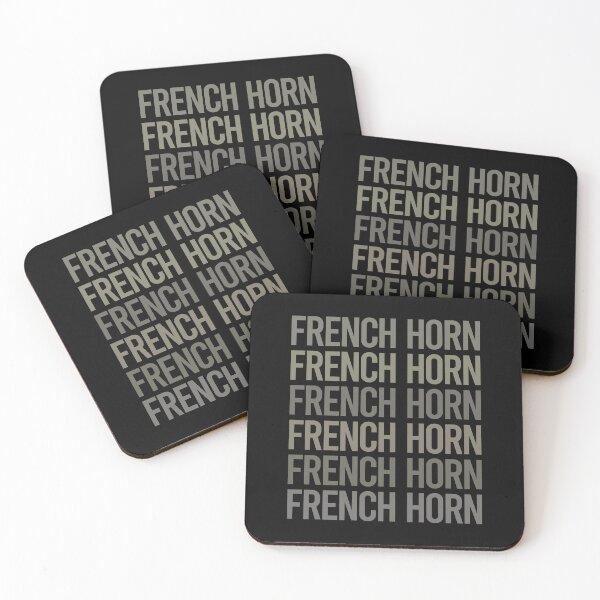 Item preview, Gray Text Art French Horn designed and sold by TartSpiderWeb.
