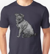Black Pug Unisex T-Shirt