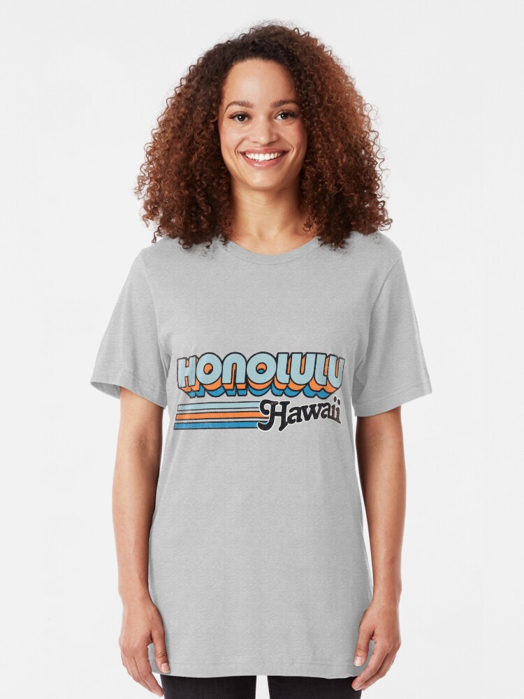 Alternate view of Honolulu, HI | City Stripes Slim Fit T-Shirt