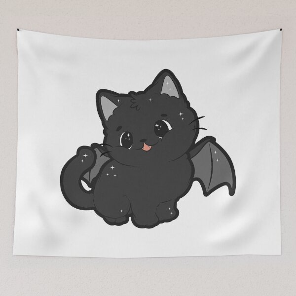 Item preview, Vampire Bat Kitten - Cute Halloween Kitten designed and sold by WisdomInspired.