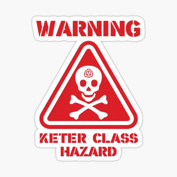 SCP Warning Euclid Class Hazard - Scp - Sticker