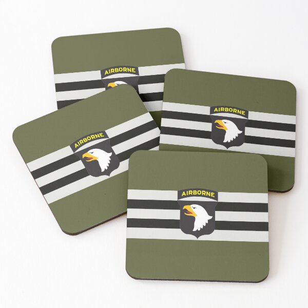 Item preview, D-Day Stripes with 101st Airborne Patch (Horizontal) designed and sold by rgrayling.