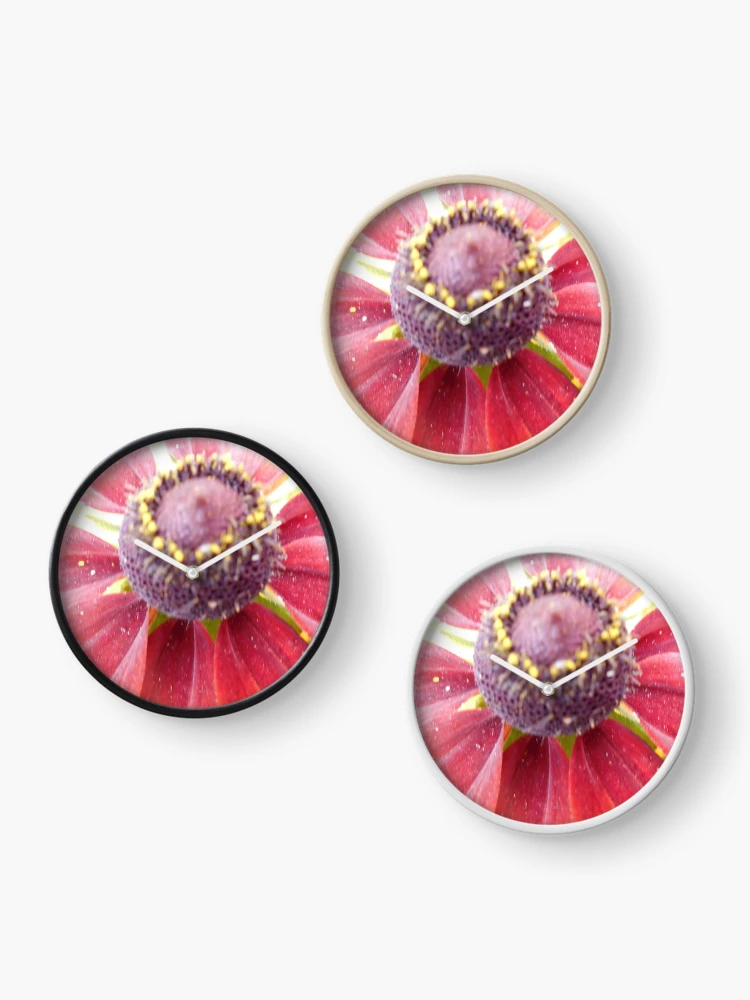 Thumbnail 3 of 4, Clock, Red Explosion designed and sold by creativenicky.