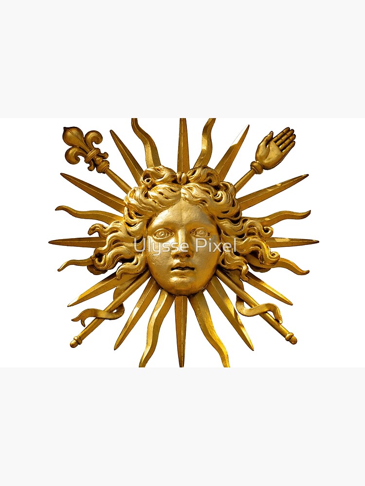 Symbol of Louis XIV the Sun King - Blue Background Jigsaw Puzzle